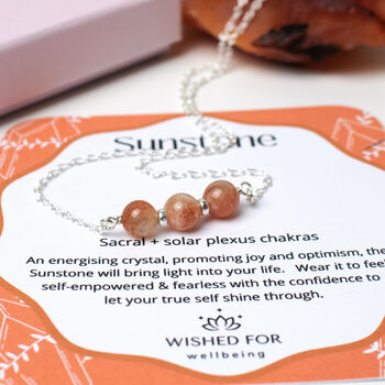 Sunstone Necklace, Courage, Confidence And Joy, 5 of 5