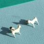 Chihuahua Sterling Silver Stud Earrings, thumbnail 1 of 4
