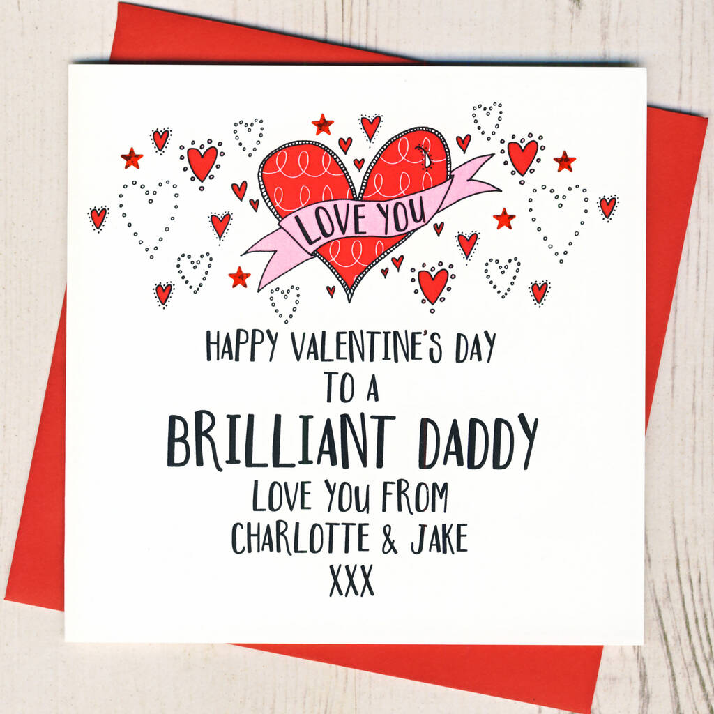 Personalised Daddy Valentines Card By Eggbert & Daisy