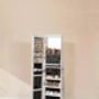 Swivel Mirror Jewellery Cabinet With Lockable Storage, thumbnail 2 of 11