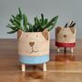 Dog Plant Pots With Legs Handmade Ceramic Tripot, thumbnail 3 of 8