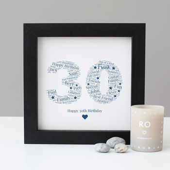 Personalised 30th Birthday Gift Print, 2 of 6