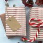 Red Stripe Paper Fibre Christmas Wrapping Paper Set, thumbnail 4 of 12