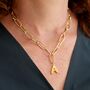 Personalised Bubble Letter Initial Chunky Chain Necklace, thumbnail 1 of 8