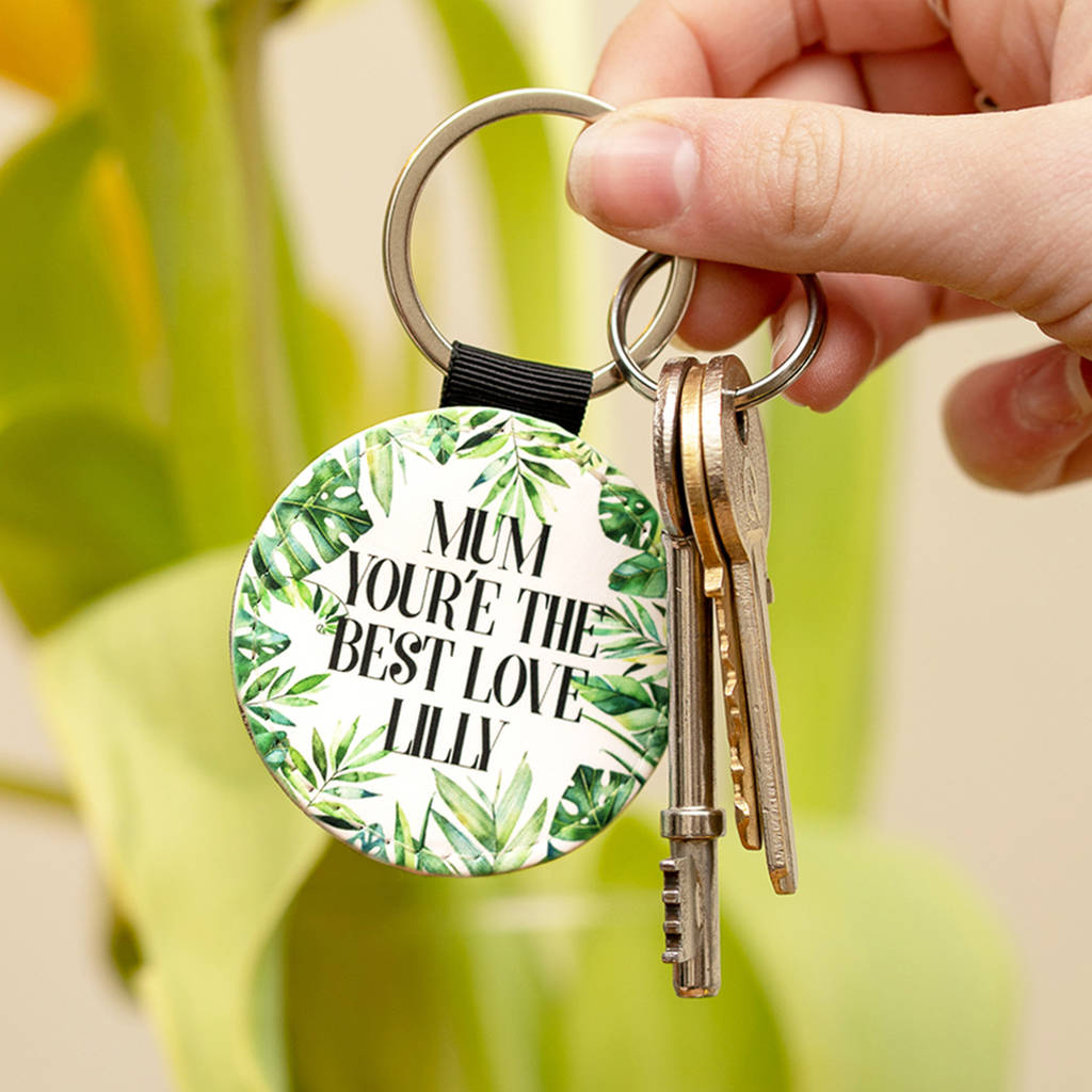 Personalised Glitter Keyring By Meenymineymo