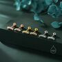 Sterling Silver Tiny Shooting Star Cz Screw Back, thumbnail 7 of 12