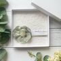 Personalised Wedding Day Card With Organza Flower. Choice Of Colours, thumbnail 3 of 4