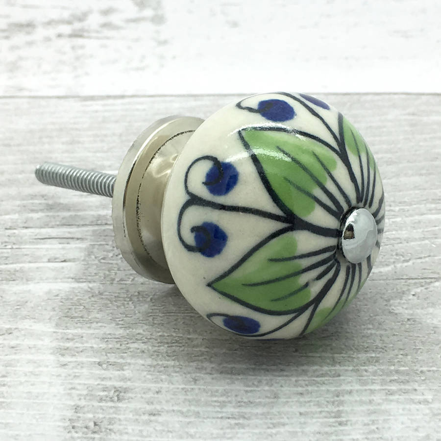 Passion Ceramic Door Knob Cupboard Drawer Door Handle By G Decor
