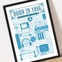 Born In 1986 Personalised 40th Birthday Fact Poster, thumbnail 3 of 9