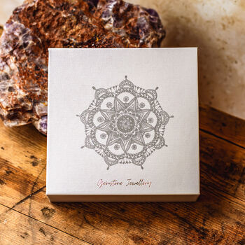 Mandala Inspired Gemstone Earrings – Silver Plated, 9 of 11