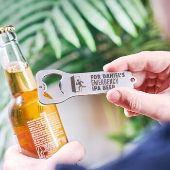 Personalised Emergency Beer Bottle Opener, 2 of 3