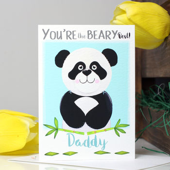 Personalised 'The Beary Best' Panda Card, 2 of 8