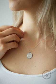 Queen Elizabeth Sixpence Necklace Sterling Silver Chain, 5 of 12
