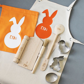 Personalised Childs Easter Bunny Baking Set, 2 of 5