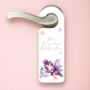 Personalised Purple Fairy Sleeping Door Hanger Gift, thumbnail 2 of 2