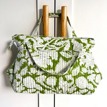 Tall Wash Bag With Handles Green Rhapsody, 4 of 5