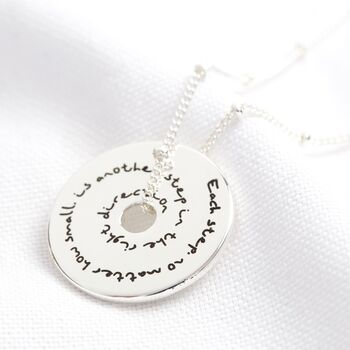 Engraved Message Of Affirmation Ring Necklace, 7 of 12
