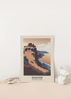 Exmoor National Park Travel Poster Art Print, 2 of 8