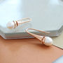 Cone Swirl Drop Earrings With Freshwater Pearl, thumbnail 9 of 12