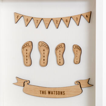 Personalised Family Footprint Frame, 5 of 11