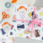 Clara Paper Doll Wrapping Paper Set, thumbnail 1 of 7