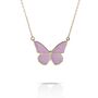 Pink Jade Butterfly Necklace, thumbnail 2 of 2