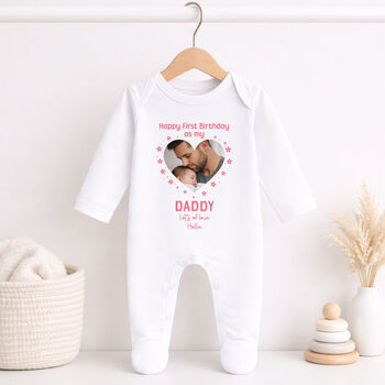 Personalised First Birthday Photo Baby Grow, 3 of 10