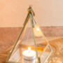 Pyramid Shaped Glass Candle Holder, thumbnail 4 of 6