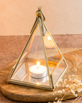 Pyramid Shaped Glass Candle Holder, 4 of 6