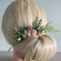 Blush And Dusky Pink Flower Hair Comb, thumbnail 1 of 6