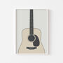 Acoustic Guitar Print | Instrument Music Poster, thumbnail 2 of 8