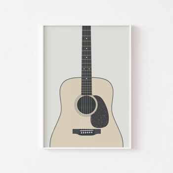 Acoustic Guitar Print | Instrument Music Poster, 2 of 8