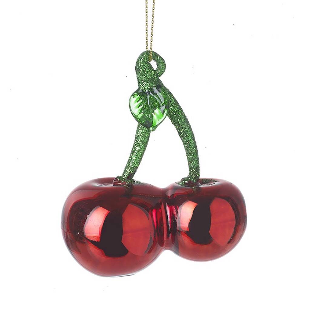 Glass Hanging Cherries Decoration By Pink Pineapple Home & Gifts