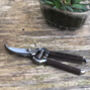 Personalised Secateurs With Brown Leather Handles, thumbnail 1 of 2