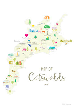 Personalised The Cotswolds Map: Add Favourite Places, 2 of 4