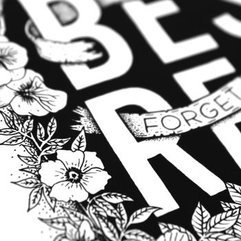 'Do Your Best Forget The Rest' Hand Lettered Print, 3 of 8