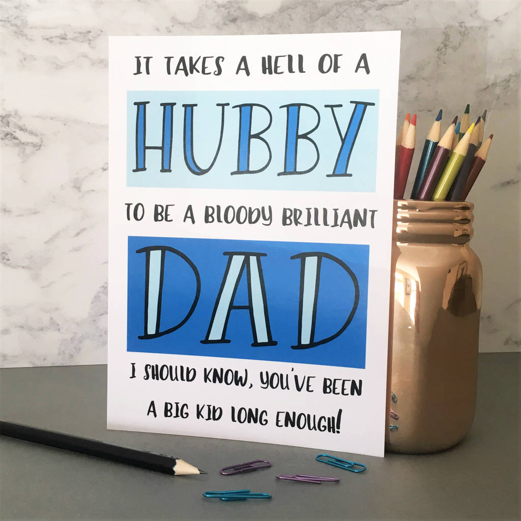 Funny Father s Day A5 Card For Husband By The New Witty