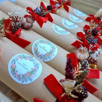 Set Of Six Christmas Crackers With Luxurious Contents, 2 of 3