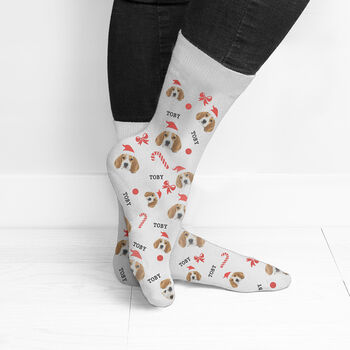 Personalised Christmas Pet Photo Socks, 8 of 9