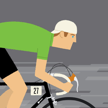 Personalised Cycling Print, Green Jersey, 4 of 8