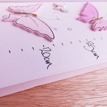 Personalised Pink Butterflies Height Chart, 6 of 6