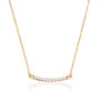 Gold Or Silver Diamond Style Pave Bar Necklace, thumbnail 4 of 8
