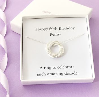 Personalised 60th Birthday Necklace, 2 of 6