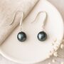 Sterling Silver Black Pearl Drop Earrings, thumbnail 1 of 7