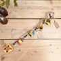 Hand Painted Mustard Yellow Long Hanging Bell Windchime, thumbnail 8 of 9