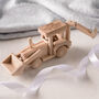 Personalised Wooden Christening Tractor Toy, thumbnail 5 of 5