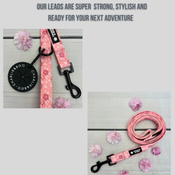 Pink Floral Dog Lead, 2 of 3