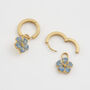 Forget Me Not Flower Huggie Earrings, thumbnail 6 of 9