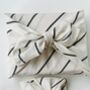 Monochrome Stripe Luxury Reusable Fabric Wrapping, thumbnail 1 of 5