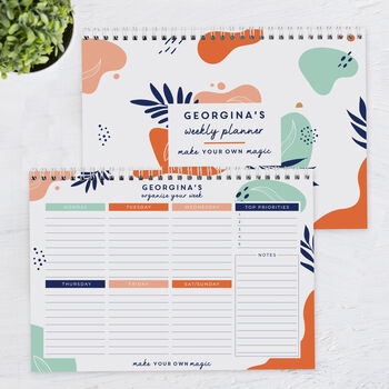 Personalised Tropical Desk Planner For Friends, 2 of 3